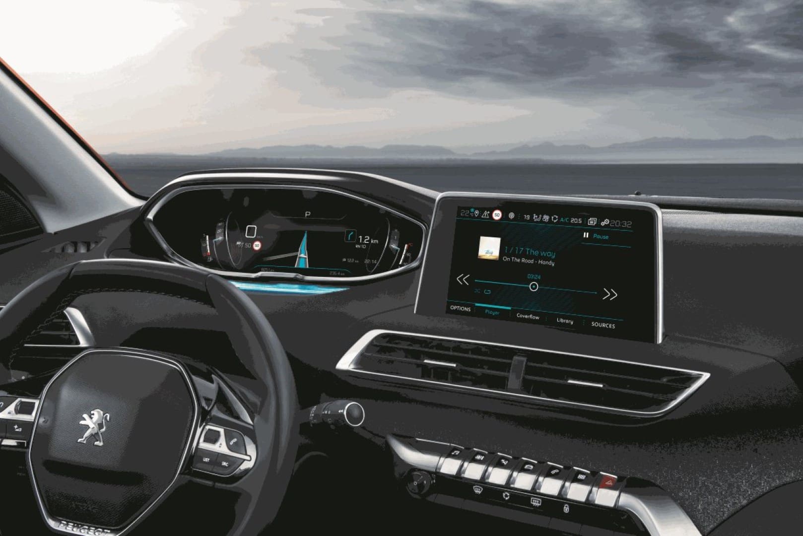 Gli interni della Peugeot 3008