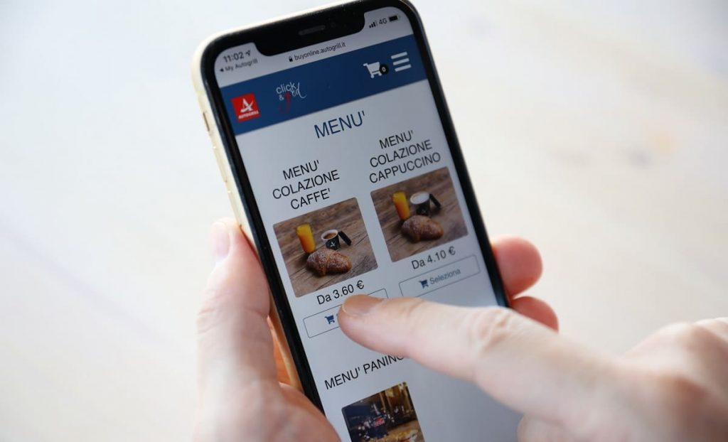 App MyAutogrill servizio Click&Food