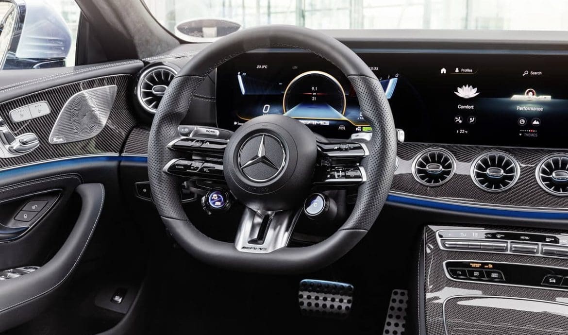dettaglio interni Mercedes 53 CLS AMG restyling 2021