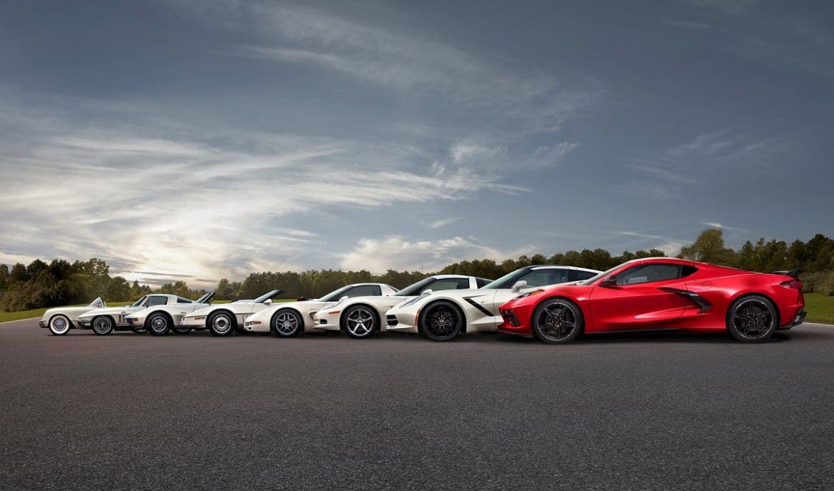 Eight generations of the Chevrolet Corvette
