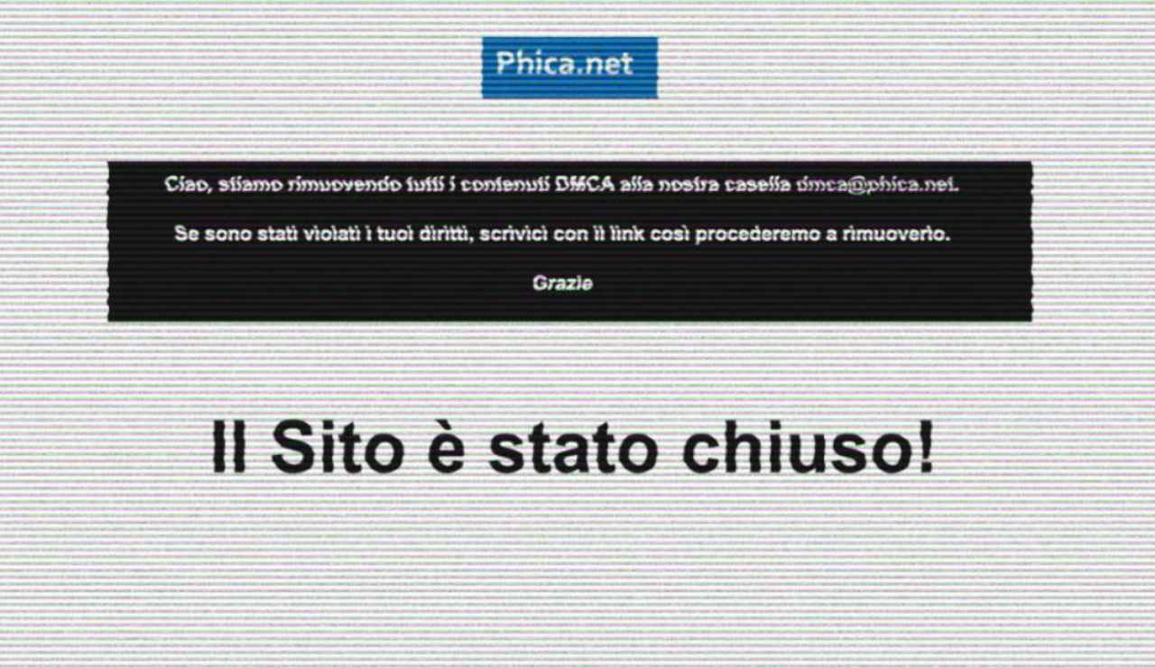 Il sito Phica.eu ha chiuso