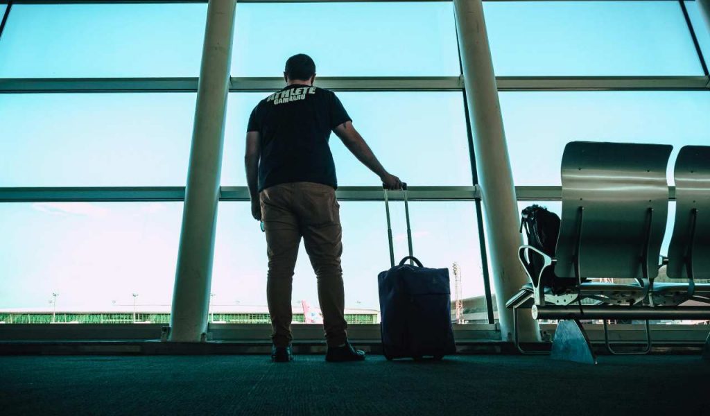 Passeggero in aeroporto